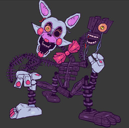 1_eye 3_legs 3_toes 4_fingers anthro black_outline bow_tie colored_nails duo endoskeleton feet female fingers grey_background heterochromia lips machine nails open_mouth orange_sclera outline pink_nails red_bow_tie red_lips sharp_teeth simple_background standing teeth toes white_body wire yellow_eyes cryptiacurves cryptiacurves_(modeler) five_nights_at_freddy's five_nights_at_freddy's_2 scottgames mangle_(fnaf) animatronic canid canine fox mammal robot robot_anthro 2023 3d_(artwork) cel_shading digital_media_(artwork) full-length_portrait portrait shaded