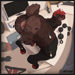 anal_beads anthro anus arrow_pointing_to_anus ass_up backsack balls big_anus big_balls big_butt black_border blep blush body_writing border brown_body brown_fur butt clothing condom degradation disembodied_penis erection filled_condom free_use fur genitals hair kiss_mark_on_butt legwear male penis phone_number red_hair sex_toy sexual_barrier_device short_tail solo stockings tail tally_marks text thick_thighs tongue tongue_out western_tally_marks writing_on_balls writing_on_butt writing_on_genitals writing_on_thigh noxavious ambient_among_us among_us innersloth lagomorph leporid mammal rabbit 1:1 english_text hi_res