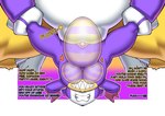 anthro blocked_egg clitoris crossgender duo egg egg_insertion egg_transfer female genitals heart_symbol internal leg_grab oviposition pregnant pregnant_anthro pregnant_female pussy sex text transfer_birthing tribadism upside_down vaginal gunbangjindog bandai_namco digimon canid digimon_(species) impmon mammal renamon absurd_res comic comic_sans english_text hi_res