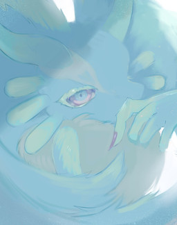 ambiguous_gender anthro antlers biped chest_tuft colored_nails countershading eyelashes fingernails fur head_wings horn huge_wings looking_at_viewer mouthless multicolored_body multicolored_eyes multicolored_fur nails neck_tuft pink_eyes pupils purple_fingernails purple_nails simple_background solo tan_body tan_fur teal_body teal_eyes teal_fur three-quarter_view tuft unusual_wing_placement white_background wings gemini_kirby kirby_(series) nintendo fecto_elfilis alien chinchilla chinchillid mammal rodent starling_(kirby) bust_portrait hi_res portrait