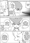 ayaka canid canine canis comic dialogue domestic_dog english_text feral hanako_(ayaka) husky kyappy mammal monochrome nordic_sled_dog shiba_inu shibeta spitz text