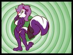 anthro breasts female fur genitals green_eyes hair multicolored_body multicolored_fur nipples nude pose purple_body purple_fur purple_hair pussy solo two_tone_body two_tone_fur white_body white_fur bassybefuddle conditional_dnp tiny_toon_adventures warner_brothers fifi_la_fume mammal mephitid skunk 2024 4:3 digital_media_(artwork) hi_res pinup