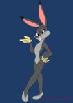 anthro black_ear_tips clothing dipstick_ears ear_markings eyelashes femboy fur gloves grey_body grey_fur handwear multicolored_ears simple_background solo toony transparent_background yellow_clothing yellow_gloves yellow_handwear nsffinn looney_tunes warner_brothers bugs_bunny hare lagomorph leporid mammal 2023 absurd_res alpha_channel hi_res watermark male_(lore)