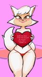 anthro big_eyes biped black_eyebrows blush breasts brown_eyes cheek_tuft closed_smile clothing covering covering_breasts ear_twitch eyebrows eyelashes facial_tuft female fingers front_view fur fur_tuft glistening glistening_eyes glistening_lips hair heart_pillow heart_symbol holding_object holding_pillow humanoid_hands iris lips long_eyelashes looking_at_viewer motion_lines motion_outline mouth_closed navel panties pillow pink_inner_ear pink_lips pink_nose pointy_ears prick_ears pupils purple_background red_clothing red_panties red_pillow red_underwear short_hair simple_background sitting small_nose smile smiling_at_viewer solo tail text text_on_pillow thick_bottom_lip thick_thighs tuft underwear white_body white_fur white_hair white_text wide_hips dbaru cats_don't_dance warner_brothers sawyer_(cats_don't_dance) domestic_cat felid feline felis mammal 2020 digital_drawing_(artwork) digital_media_(artwork) english_text hi_res