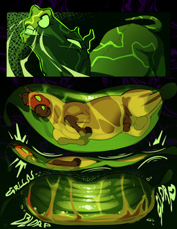 anal anal_vore animal_genitalia animal_penis balls belly digestion digestive_fluids duo equine_genitalia equine_penis feral genitals hooves looking_pleasured male male/male mask penis vore manahallowhound marvel spider-man_(series) horse_venom spider-horse_(manahallowhound) equid equine mammal symbiote absurd_res hi_res