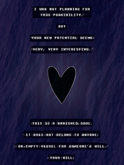 abstract_background blue_background dialogue heart_symbol not_furry offscreen_character simple_background speech_bubble text zero_pictured cranky2306 deltarune undertale_(series) soul_(undertale) 2025 3:4 absurd_res comic english_text hi_res