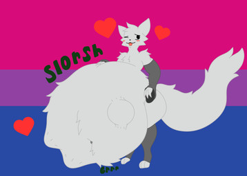 abdominal_bulge anthro anthro_pred anthro_prey arm_tuft arm_warmers armwear belly belly_overhang belly_tuft big_belly big_tail bisexual_pride_colors blush blush_lines cheek_tuft chest_tuft clothed clothed_pred clothing facial_tuft femboy femboy_pred fluffy fluffy_tail fur growling hand_on_belly hand_on_own_belly head_tuft heart_symbol huge_belly leggings legwear lgbt_pride male male_pred navel navel_tuft obese obese_anthro obese_male one_eye_closed onomatopoeia overweight overweight_anthro overweight_male partially_clothed pride_colors rumbling_stomach same_size_vore satisfaction satisfied satisfied_look shoulder_tuft slorsh slosh sloshing sloshing_belly solo sound_effects stockings tail tail_tuft text three-quarter_view tongue tongue_out tuft unseen_prey vore white_body white_fur willing_pred willing_prey wink mandro22 boy_kisser_(meme) silly_cat_(mauzymice) domestic_cat felid feline felis mammal absurd_res hi_res meme portrait three-quarter_portrait