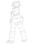 anthro big_breasts big_butt breasts butt clothed clothing ear_piercing ear_ring female footwear fur piercing ring_piercing solo krocialblack activision crash_bandicoot_(series) pirate_tawna bandicoot mammal marsupial hi_res