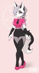 anthro big_breasts breasts clothing female legwear solo stockings chopchop helluva_boss mythology loona_(helluva_boss) canid canid_demon canine demon hellhound mammal mythological_canine mythological_creature hi_res