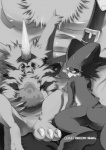 ambiguous_gender anthro bandai_namco comic digimon digimon_(species) duo gabumon greyscale hatake hi_res monochrome veemon