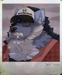 male polaroid retro solo trucker johnfreak canid canine canis mammal wolf 5:6 absurd_res hi_res huge_filesize