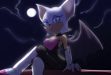 anthro boots breasts clothed clothed_anthro clothed_female clothing covered_breasts cutie_mark dominant dominant_anthro dominant_female eyelashes eyeshadow female footwear fully_clothed fully_clothed_anthro fully_clothed_female gloves handwear heart_symbol legwear light looking_at_viewer makeup moon moonlight night outside shoes simple_background sky solo thick_thighs topwear wide_hips wings lizzard_sama hasbro my_little_pony sega sonic_the_hedgehog_(series) rouge_the_bat bat mammal comic hi_res