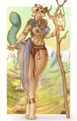 anthro biped breasts claws clothed clothed_anthro clothed_female clothing feet female fingers front_view fur hair looking_at_viewer smile solo spots standing tail teeth toes friskalpox felid feline mammal 2026 absurd_res digital_drawing_(artwork) digital_media_(artwork) hi_res