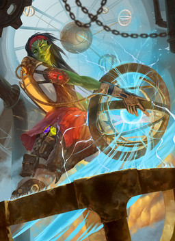 alternative_fashion board_game fantasy female magic power science solo steampunk conditional_dnp royz human mammal orc cover hi_res
