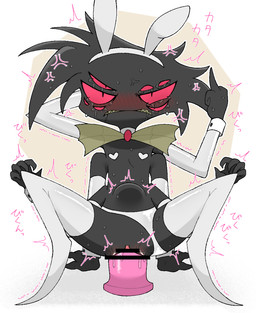 4_arms abdominal_bulge andromorph andromorph_anthro andromorph_penetrated angry anthro anthro_penetrated arm_support armwear backward_arm_support biped blush bodily_fluids censor_bar censored_genitalia censored_vulva clenched_teeth clothing clothing_aside cross-popping_vein cuffs_(clothing) dildo dildo_in_vagina dildo_insertion dildo_sitting fake_ears fake_rabbit_ears front_view gesture hand_gesture intersex intersex_anthro intersex_penetrated legwear looking_at_viewer middle_finger mostly_nude mostly_nude_andromorph mostly_nude_anthro multi_arm multi_eye multi_limb panties panties_aside pasties penetration plantigrade red_eyes sex_toy sex_toy_in_vagina sex_toy_insertion simple_background slim slim_andromorph slim_anthro solo stockings tears teeth underwear underwear_aside vaginal vaginal_penetration white_background omnivore_(artist) hazbin_hotel hellaverse arackniss_(hazbin_hotel) arachnid arthropod spider 2026 cel_shading censored digital_drawing_(artwork) digital_media_(artwork) hi_res shaded