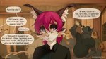 2021 anthro breasts clothed clothing comic digital_media_(artwork) english_text eyebrows eyelashes felid feline female gakor group hair iskra kordi male mammal profanity purple_eyes smile text url