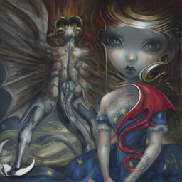 2_horns ambiguous_gender clothed clothing female feral group hair historical_european_clothing horn lips tail thick_lips wings jasmine_becket-griffith mythology animal_humanoid dragon dragon_humanoid human humanoid mammal mythological_creature mythological_scalie reptile scalie 2021 acrylic_painting_(artwork) dated formal_art hi_res painting_(artwork) traditional_media_(artwork) traditional_painting_(artwork)