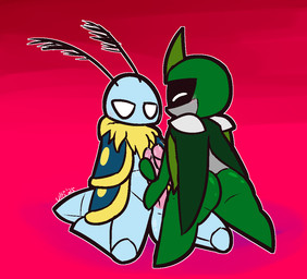 antennae_(anatomy) anthro anthro_on_anthro arthropod_abdomen big_butt big_penis black_antennae blue_body blue_exoskeleton blush bodily_fluids butt cape clothing duo erection exoskeleton eyes_closed frottage fur genital_fluids genitals glans green_body green_cape green_clothing green_exoskeleton grey_body grey_exoskeleton handjob huge_penis interspecies kneeling male male/male masturbation motion_lines mouthless no_pupils penile penile_masturbation penis penises_touching pink_glans pink_penis precum sex white_eyes yellow_body yellow_fur ultilix bug_fables moonsprout_games kabbu_(bug_fables) leif_(bug_fables) arthropod beetle insect lepidopteran moth 2025