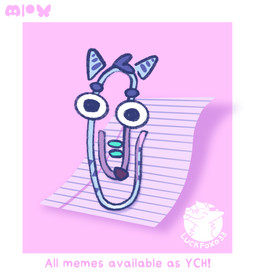 ambiguous_gender belly blue_body blue_hair hair humor paper paper_clip pink_background silly simple_background solo white_belly conditional_dnp luckfoxo33 microsoft microsoft_office clippit tolng canid canine fox mammal comic meme trans_(lore) trans_man_(lore)