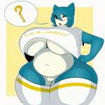 anthro big_breasts blue_eyes blue_hair breasts clothing curvy_figure fangs female footwear genitals hair legwear nipple_outline one_eye_closed pussy slightly_chubby socks solo teeth thick_thighs thigh_highs under_boob voluptuous wide_hips wink cardiaivy nintendo pokemon generation_1_pokemon pokemon_(species) snorlax 1:1 2_frame_animation 2d_animation animated short_playtime