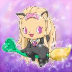 accessory anthro bow_(feature) bow_accessory bow_ribbon broom centered_hair_bow cleaning_tool female gem hair_accessory hair_bow hair_ribbon heart_symbol jewelry looking_at_viewer necklace purple_eyes ribbons solo sparkles young young_anthro mimitako jewelpet sanrio sega sega_fave topaz_(jewelpet) canid canine canis domestic_dog hunting_dog mammal terrier yorkshire_terrier 1:1