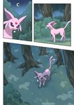 absurd_res anthro canid canine clothed clothing comic digital_media_(artwork) eeveelution espeon eudetenis female feral fur generation_2_pokemon hair hi_res mammal monochrome nintendo open_mouth pinheadchains pokemon pokemon_(species) solo tongue