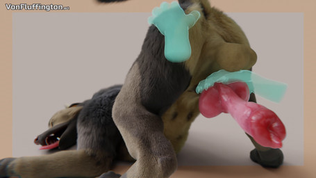 animal_genitalia animal_penis balls bodily_fluids breath brown_body brown_fur canine_genitalia canine_penis clenching_balls cum disembodied_hand feral fur genital_fluids genitals ghost_hand hand_on_butt knot knot_grab knotted_penis male panting penis realistic_feral rear_view simple_background solo vonfluffington raxor canid canine canis domestic_dog german_shepherd herding_dog mammal pastoral_dog 16:9 2026 3d_(artwork) animated digital_media_(artwork) hi_res no_sound short_playtime video widescreen