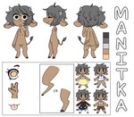 3_fingers :3 anthro biped blue_bottomwear blue_clothing blue_skirt bottomwear breasts broken_horn brown_body brown_bottomwear brown_clothing brown_fur brown_shorts brown_sweater brown_topwear butt chest_tuft chibi cleavage_cutout clothed clothing collared_shirt crop_top cutout dress eyes_closed fangs featureless_breasts featureless_crotch female fingers flat_chested fur grey_hair grey_horn hair hip_cutout hooves horn legwear multicolored_clothing multicolored_shirt multicolored_topwear nude orange_eyes polka_dot_dress raised_arm shirt short_hair shorts simple_background simple_eyes skirt small_breasts smile solo sweater tail tan_clothing tan_sweater tan_topwear teeth thigh_highs tongue tongue_out topwear tuft turnaround turtleneck white_background white_clothing white_collared_shirt white_legwear white_shirt white_thigh_highs white_topwear yellow_clothing yellow_dress manitka manitka_storm bovid bovine cattle mammal 2018 absurd_res digital_media_(artwork) hi_res model_sheet multiple_images