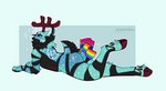 anthro bisexual_pride_colors dewclaw_hooves hooves lgbt_pride male occult_symbol pentagram pride_color_flag pride_colors rainbow_pride_colors red_eyes scut_tail short_tail six-stripe_rainbow_pride_colors solo symbol tail alienpoosy brassi deer mammal hi_res