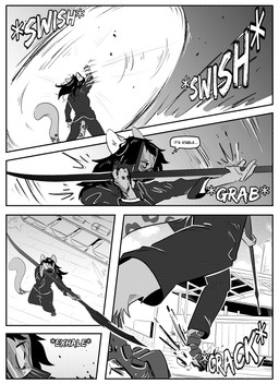 anthro blood bodily_fluids clothed clothing detailed_background female gas_mask mask melee_weapon outside polearm prosthetic prosthetic_leg prosthetic_limb simple_background solo spear speech_bubble text weapon kifyun2 rita_(undying_void) felid mammal pantherine snow_leopard absurd_res black_and_white comic hi_res monochrome