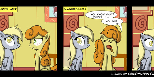 amber_eyes blonde_hair cutie_mark derp_eyes dialogue eyes_closed feathered_wings feathers female feral frown fur green_eyes grey_body grey_fur hair horn inside long_hair open_mouth orange_hair sitting sleeping smile stare text tongue wings yellow_eyes reikomuffin friendship_is_magic hasbro my_little_pony mythology carrot_top_(mlp) derpy_hooves_(mlp) earth_pony equid equine horse mammal mythological_creature mythological_equine pegasus pony unicorn comic english_text hi_res url