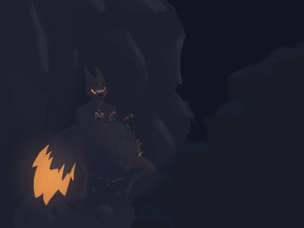ambiguous_gender anthro cave digestion duo glowing half-closed_eyes narrowed_eyes on_ground open_mouth simple_background sitting sound_effects underground vore artificr casualties:_unknown expie_(gunsawian) gunsawian 4:3 absurd_res digital_drawing_(artwork) digital_media_(artwork) hi_res