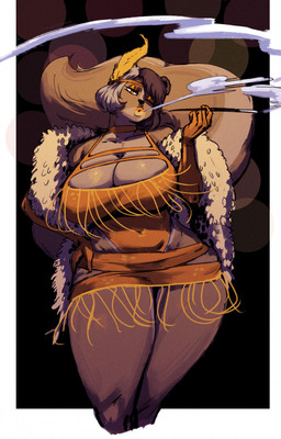 20s_clothing alternative_fashion anthro big_breasts blowing_smoke breasts brown_body brown_fur cigarette_holder cleavage clothed clothing crossgender curvy_figure dress eyeshadow female flapper flapper_dress fur hair huge_breasts looking_at_viewer makeup mtf_crossgender multicolored_hair orange_clothing orange_dress orange_eyes pursed_lips short_hair solo thick_thighs two_tone_hair wide_hips rfred mammal mephitid skunk digital_media_(artwork) hi_res