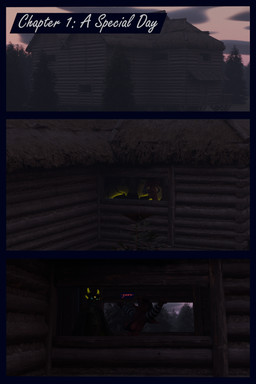 anthro arm_warmers armwear bra building cabin clothing cloud female forest fur green_body horn house husband_and_wife male married_couple open_mouth plant red_body red_fur sky teal_eyes tree underwear window wings yawn yawning_position flauntingfornication european_mythology mythology dragon mythological_creature mythological_scalie origin_species scalie western_dragon wyvern 2:3 3d_(artwork) absurd_res comic digital_media_(artwork) hi_res