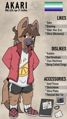 accesories accesory accessory ambiguous_gender anthro book brown_hair clothing flag flag_(object) food footwear freckled_face freckles fruit hair hair_accessory hairband lemon long_hair male outerwear photo plant shoes sneakers socks solo text yumuyumu hyena mammal 9:16 english_text hi_res model_sheet