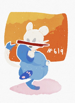 ambiguous_gender ambiguous_pred feral pawpads pink_pawpads solo unknown_artist nintendo pokemon generation_5_pokemon mammal mienfoo mouse murid murine pokemon_(species) rodent source_request