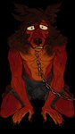 anthro bound briefs briefs_only brown_body brown_fur brown_hair bulge chain chained clothed clothing fur hair male orange_body orange_fur red_body red_fur simple_background solo topless topless_male transparent_background underwear underwear_only puppy_meats canid canine mammal 9:16 alpha_channel hi_res