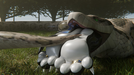 claws curling_toes digit_ring feet fin foot_fetish foot_focus foot_play head_fin head_first hindpaw jewelry paws ring toe_claws toe_ring toes vore dyrmun dyrmun_(character) reptile scalie snake 16:9 hi_res widescreen