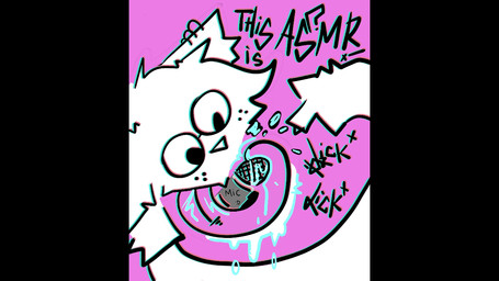 3d_effect ambiguous_gender animated_background anthro arm_tuft asmr black_bars black_eyes black_outline black_text blue_background bodily_fluids claws clothing dripping ear_piercing electronics exclamation_point eyewear fangs finger_claws freckles fur gesture glasses green_background hair hand_gesture hand_tuft holding_object holding_with_tongue large_tongue microphone onomatopoeia orange_background outline piercing pink_background pink_tongue pointing question question_mark saliva saliva_drip saliva_on_object saliva_on_tongue simple_background sound_effects teeth text thick_outline tongue toony tuft unusual_anatomy white_body white_clothing white_fur white_hair white_nose white_tuft yellow_background dotx canid canine canis mammal wolf 16:9 anaglyph animated chromatic_aberration colored short_playtime stereogram widescreen