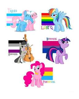 asexual_pride_colors bisexual_pride_colors blue_body blue_feathers blue_fur bow_(feature) bow_tie bowed_string_instrument cello cutie_mark feathered_wings feathers female female/female feral flag flag_(shape) flag_design fur group hair horn lgbt_pride multicolored_hair multicolored_tail musical_instrument pansexual_pride_colors pride_color_flag pride_color_tail pride_color_text pride_colors purple_body purple_fur purple_hair rainbow rainbow_flag rainbow_hair rainbow_pride_colors rainbow_pride_flag rainbow_symbol rainbow_tail six-stripe_rainbow_pride_colors string_instrument tail text transgender_pride_colors two_tone_hair wings unknown_artist friendship_is_magic hasbro my_little_pony mythology aloe_(mlp) lotus_(mlp) octavia_(mlp) pinkie_pie_(mlp) rainbow_dash_(mlp) twilight_sparkle_(mlp) earth_pony equid equine horse mammal mythological_creature mythological_equine pegasus pony unicorn english_text