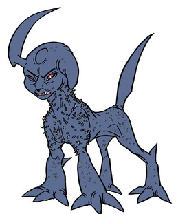 3_toes ambiguous_gender blade claws dark_body disgust feet feral fur quadruped red_eyes shaved solo tail tail_blade toes weapon_tail what_has_science_done where_is_your_god_now white_body white_fur blitzdrachin conditional_dnp nintendo pokemon absol generation_3_pokemon monster pokemon_(species) digital_drawing_(artwork) digital_media_(artwork)