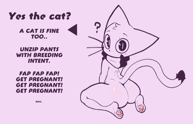 ambiguous_gender anthro biped butt eyebrows fur kneeling looking_back pawpads question_mark rear_view scarf simple_background solo split_pupils tail text whiskers defunctumbra domestic_cat felid feline felis mammal absurd_res english_text hi_res