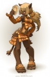 amber_eyes anthro armor arms_bent bell blush bottomwear card clothed clothing clubs_(suit) collar diamonds_(suit) female flip_flops footwear gambler hair hand_on_hip hand_on_own_hip heart_symbol hearts_(suit) holding_card holding_object looking_at_viewer miniskirt playing_card ponytail sandals shoes skimpy skirt sleeves solo spades_(suit) suit_symbol tail touching_hip touching_own_hip unconvincing_armor wide_hips gueuzav ankama dofus wakfu domestic_cat ecaflip felid feline felis mammal