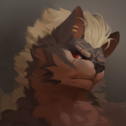 anthro blonde_hair cheek_tuft ear_piercing ear_ring eye_scar facial_scar facial_tuft front_view fur grey_body grey_ears grey_fur hair looking_at_viewer male narrowed_eyes neck_tuft nude orange_body orange_fur orange_inner_ear piercing red_eyes ring_piercing scar simple_background solo tuft unsigned awaldkize canid canine canis mammal wolf 1:1 bust_portrait detailed hi_res icon portrait
