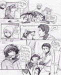 ambiguous_gender canid canine canis comic coop_(wrng) dialogue digitigrade english_text feral graphite_(artwork) greyscale group human male mammal monochrome natsume_(wrng) natsumewolf oz_(wrng) pencil_(artwork) quadruped rikku tail text traditional_media_(artwork) wolf wolf's_rain wolf's_rain_next_generation