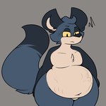 abdominal_bulge after_vore anthro big_tail bloated blush blush_lines bone death fatal fatal_vore frown frustrated male obese overweight rib_cage skull solo tail vore conditional_dnp verdantphysician verdigris_(verdantphysician) canid canine fox mammal