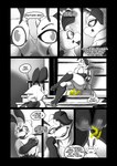 antennae_(anatomy) anthro blush breasts butt duo fart fart_cloud fart_fetish female flustered flustered_male male nervous nude nude_anthro nude_female nude_male text thought_bubble soomir heather_(soomir) hectar_(soomir) arthropod bee hymenopteran insect absurd_res black_and_white comic english_text hi_res monochrome