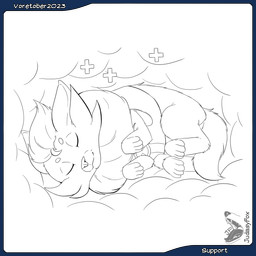 ambiguous_gender ambiguous_pred ambiguous_prey cheek_tuft eyes_closed facial_tuft feral feral_prey fur healing_vore inside_stomach logo oral_vore sleeping sleeping_prey solo tail text tuft unseen_pred vore judasyfox nintendo pokemon voretober generation_5_pokemon pokemon_(species) zorua 1:1 2023 artist_logo artist_name dated english_text hi_res monochrome male_(lore)