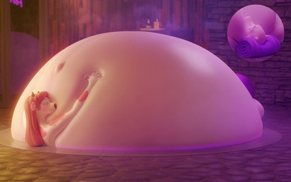 anthro belly belly_expansion big_belly big_breasts bikini breasts clothing duo expansion eyes_closed female fur hair hand_on_belly horn hot_tub huge_belly huge_breasts hyper hyper_belly hyper_pregnancy leaning leaning_backward markings navel outie_navel pink_hair pink_markings pregnant pregnant_anthro pregnant_female purple_bikini purple_clothing purple_light purple_swimwear purple_towel relaxing swimwear three-quarter_view towel two-piece_swimsuit white_body white_fur pressurepurse mayternity undertale_(series) hannah_(pressurepurse) toriel boss_monster_(undertale) bovid bovine caprine cattle mammal 2022 3d_(artwork) digital_media_(artwork) hi_res