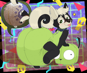 anthro bedroom_eyes blush collar cosplay diaper ear_piercing ear_ring feces looking_at_viewer looking_back looking_back_at_viewer male narrowed_eyes pawpads piercing plushie pooping presenting_diaper raised_leg ring_piercing seductive soiled_diaper soiling soiling_diaper solo tongue tongue_out unclean_diaper used_diaper using_diaper tenerius invader_zim nickelodeon gir_(invader_zim) canid canine canis domestic_dog mammal shiba_inu spitz 2025 absurd_res hi_res
